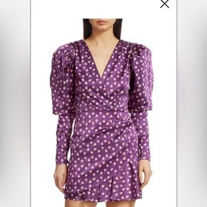 Purple puff sleeve dress